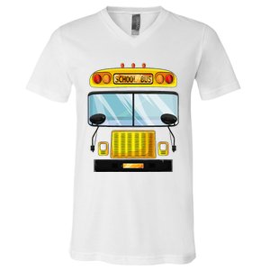 School Bus Halloween Costume Funny Bus Driver V-Neck T-Shirt