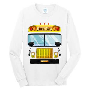 School Bus Halloween Costume Funny Bus Driver Tall Long Sleeve T-Shirt