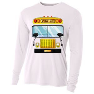 School Bus Halloween Costume Funny Bus Driver Cooling Performance Long Sleeve Crew