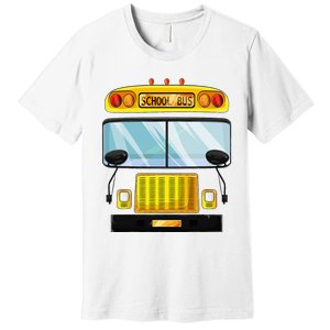 School Bus Halloween Costume Funny Bus Driver Premium T-Shirt