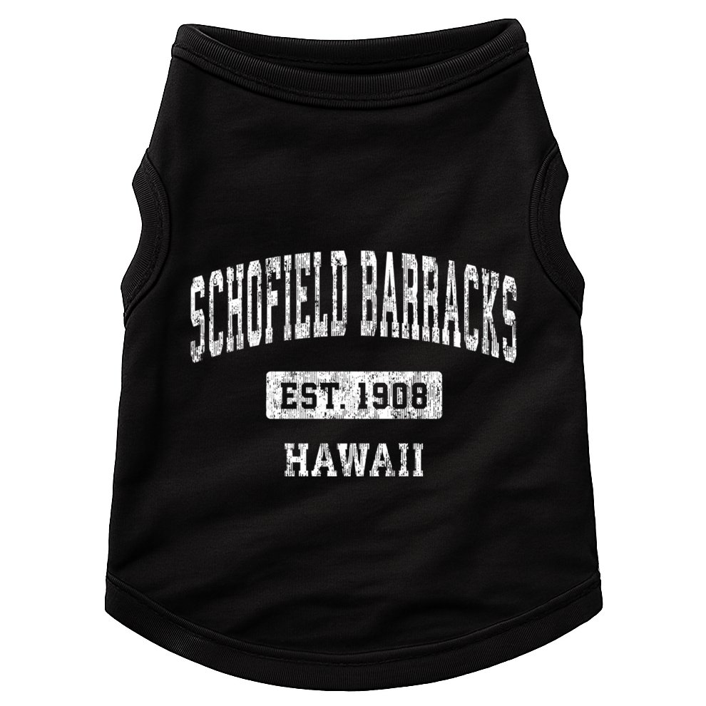 Schofield Barracks Hawaii Hi Vintage Sports Established Doggie Tank