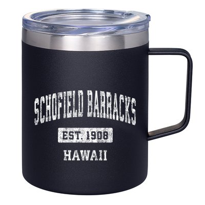 Schofield Barracks Hawaii Hi Vintage Sports Established 12oz Stainless Steel Coffee Mug