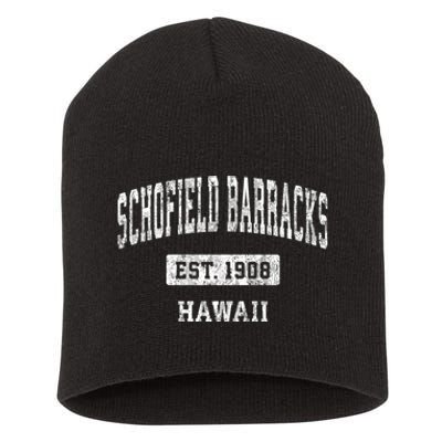 Schofield Barracks Hawaii Hi Vintage Sports Established Short Acrylic Beanie