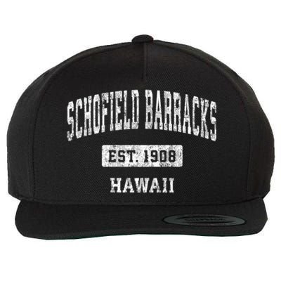 Schofield Barracks Hawaii Hi Vintage Sports Established Wool Snapback Cap