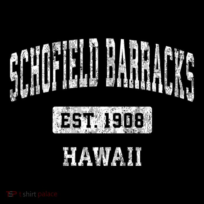 Schofield Barracks Hawaii Hi Vintage Sports Established Kids T-Shirt