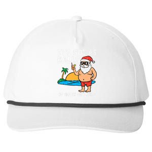 Santa Beach Hot As Balls Of Holly Funny Christmas In July Snapback Five-Panel Rope Hat