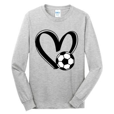 Soccer Ball Heart Gift Tall Long Sleeve T-Shirt