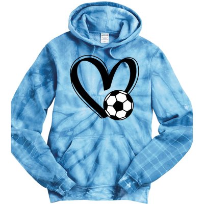 Soccer Ball Heart Gift Tie Dye Hoodie