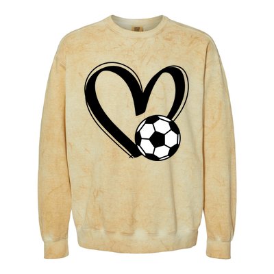 Soccer Ball Heart Gift Colorblast Crewneck Sweatshirt