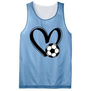 Soccer Ball Heart Gift Mesh Reversible Basketball Jersey Tank