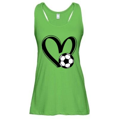 Soccer Ball Heart Gift Ladies Essential Flowy Tank