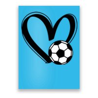 Soccer Ball Heart Gift Poster