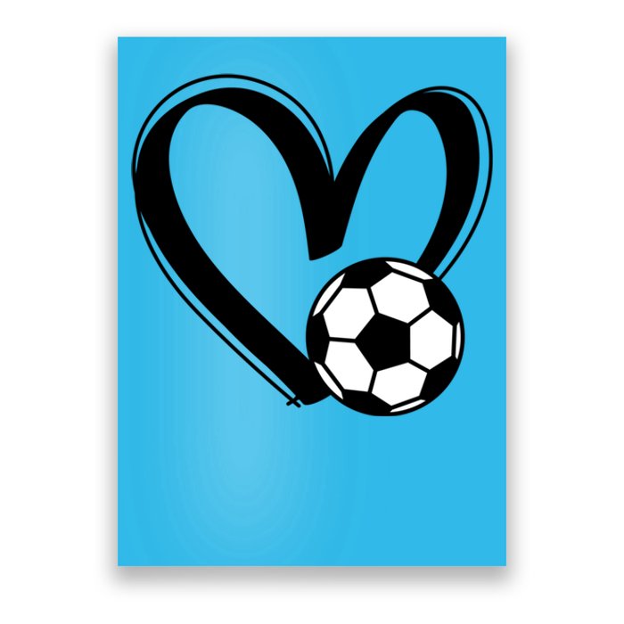 Soccer Ball Heart Gift Poster