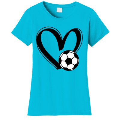 Soccer Ball Heart Gift Women's T-Shirt