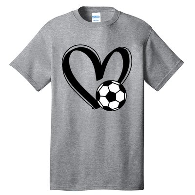 Soccer Ball Heart Gift Tall T-Shirt