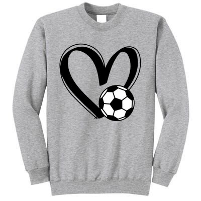 Soccer Ball Heart Gift Tall Sweatshirt