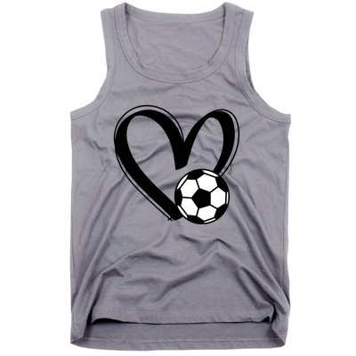 Soccer Ball Heart Gift Tank Top