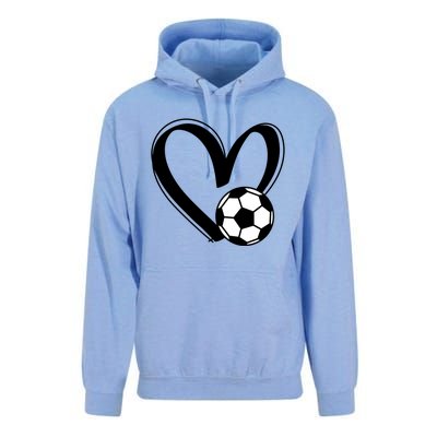 Soccer Ball Heart Gift Unisex Surf Hoodie