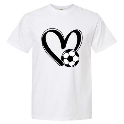 Soccer Ball Heart Gift Garment-Dyed Heavyweight T-Shirt