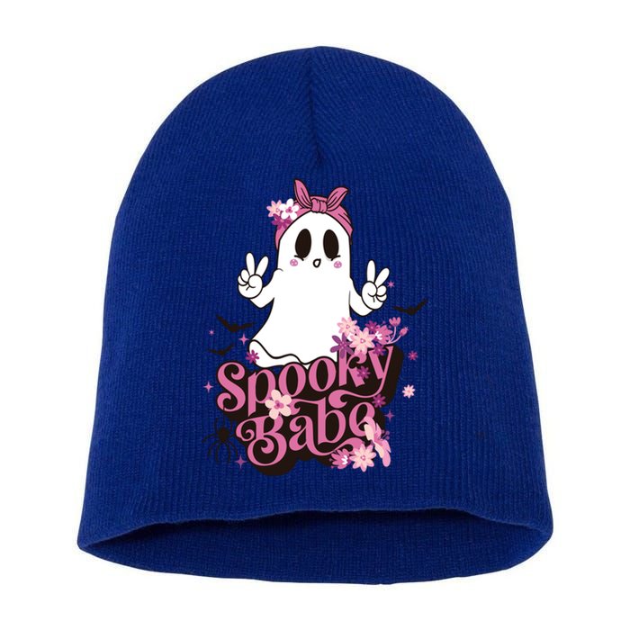 Spooky Babe Halloween Boo Crew Family Matching Great Gift Short Acrylic Beanie