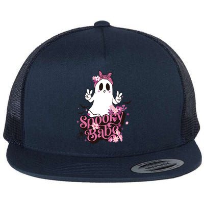 Spooky Babe Halloween Boo Crew Family Matching Great Gift Flat Bill Trucker Hat