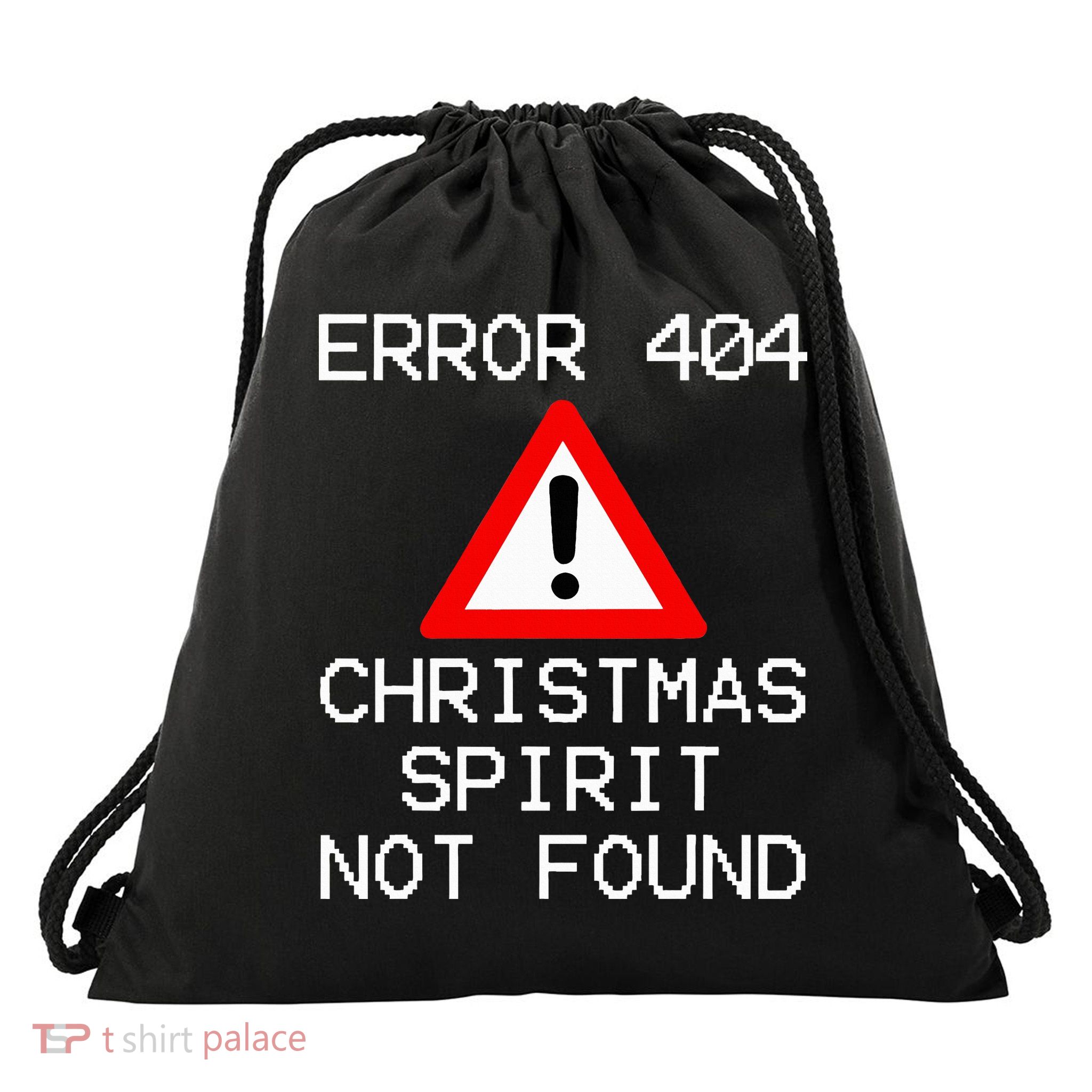 Scrooge Bah Humbug Error 404 Anti Christmas Spirit Drawstring Bag