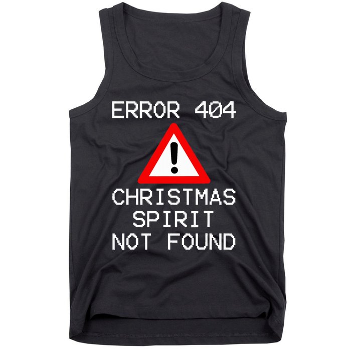 Scrooge Bah Humbug Error 404 Anti Christmas Spirit Tank Top