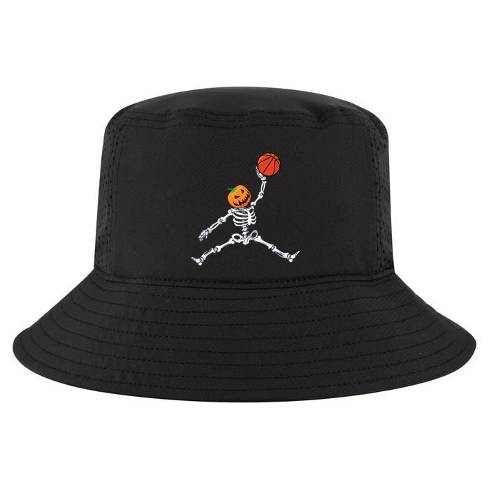 Skeleton Basketball Halloween Pumpkin Slam Dunk Cool Comfort Performance Bucket Hat