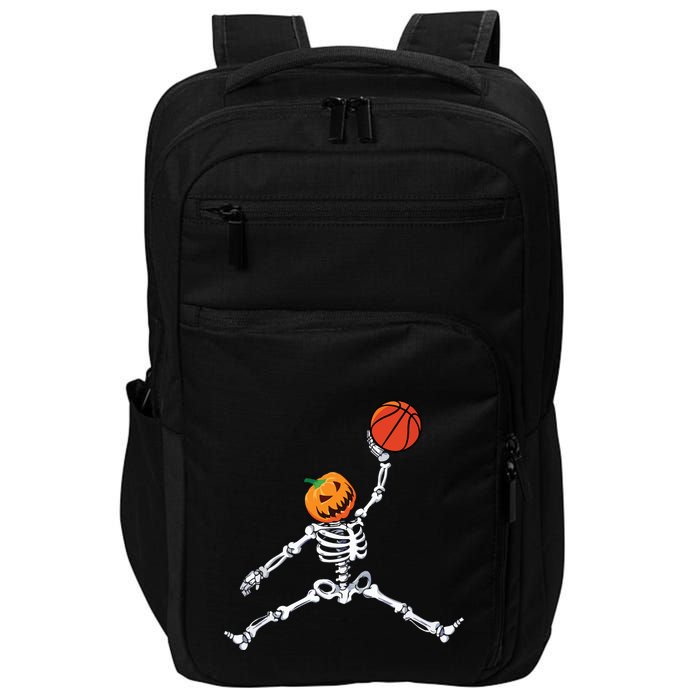 Skeleton Basketball Halloween Pumpkin Slam Dunk Impact Tech Backpack