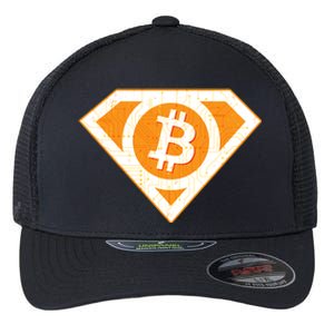 Super Bitcoin Hero Logo Flexfit Unipanel Trucker Cap