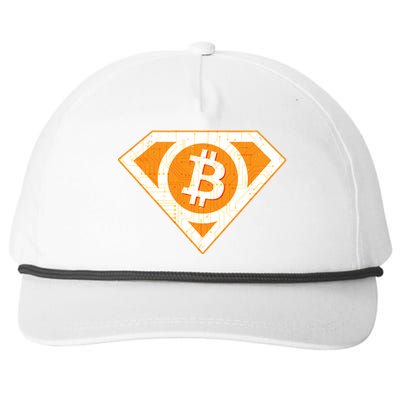 Super Bitcoin Hero Logo Snapback Five-Panel Rope Hat