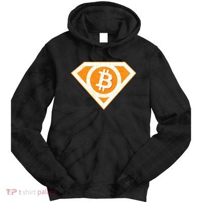 Super Bitcoin Hero Logo Tie Dye Hoodie