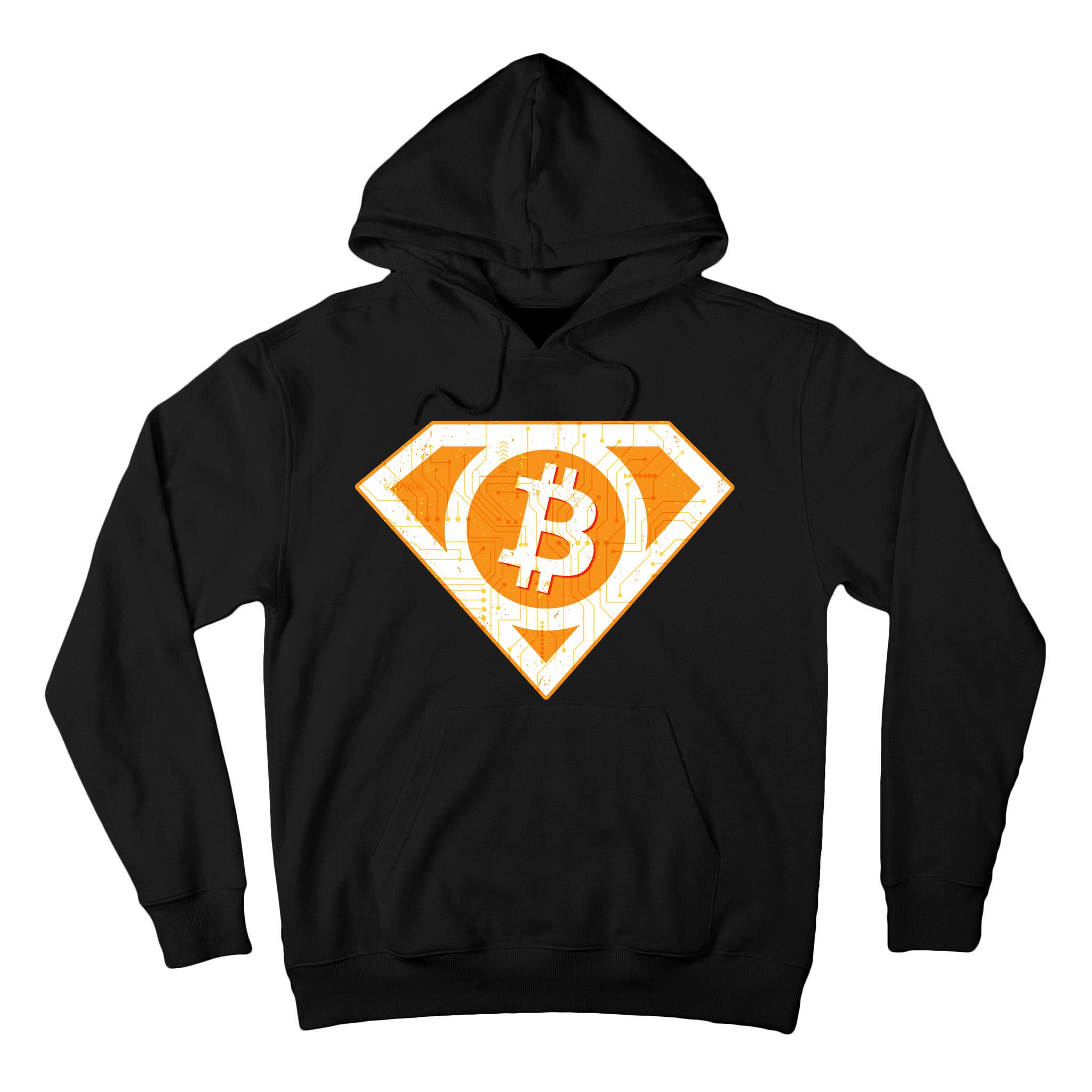 Super Bitcoin Hero Logo Tall Hoodie
