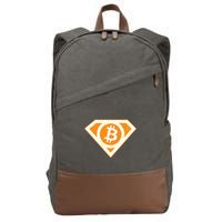Super Bitcoin Hero Logo Cotton Canvas Backpack