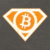 Super Bitcoin Hero Logo Cotton Canvas Backpack