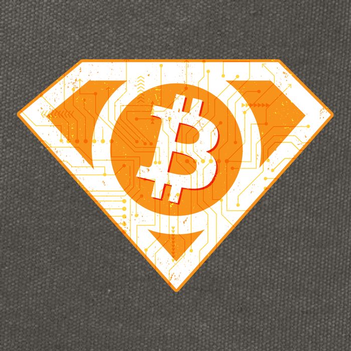Super Bitcoin Hero Logo Cotton Canvas Backpack