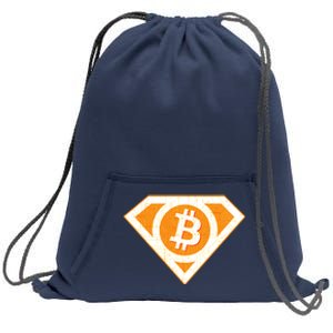 Super Bitcoin Hero Logo Sweatshirt Cinch Pack Bag