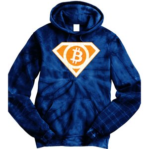 Super Bitcoin Hero Logo Tie Dye Hoodie