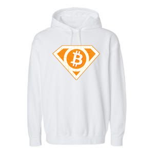 Super Bitcoin Hero Logo Garment-Dyed Fleece Hoodie