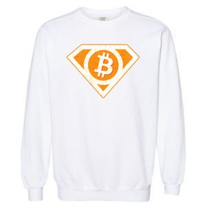 Super Bitcoin Hero Logo Garment-Dyed Sweatshirt