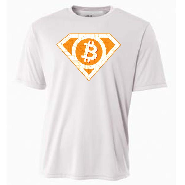 Super Bitcoin Hero Logo Cooling Performance Crew T-Shirt