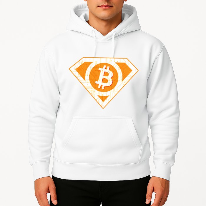 Super Bitcoin Hero Logo Hoodie