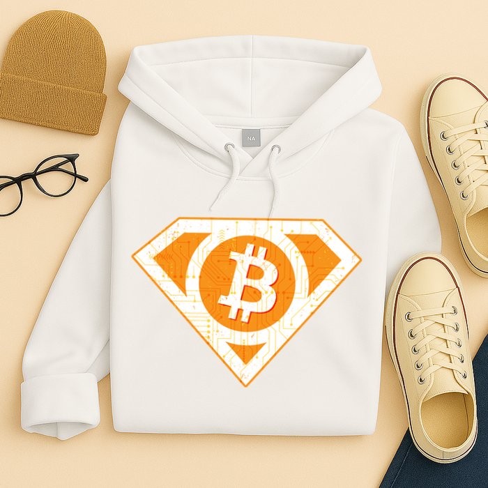 Super Bitcoin Hero Logo Hoodie