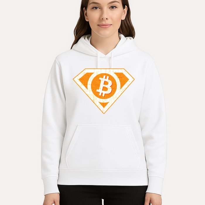Super Bitcoin Hero Logo Hoodie