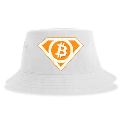 Super Bitcoin Hero Logo Sustainable Bucket Hat