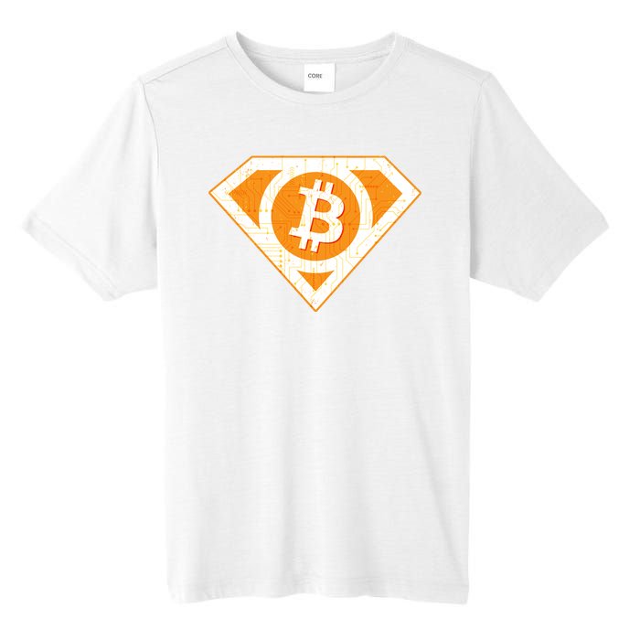 Super Bitcoin Hero Logo Tall Fusion ChromaSoft Performance T-Shirt