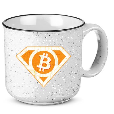 Super Bitcoin Hero Logo 15oz Campfire Ceramic Mug