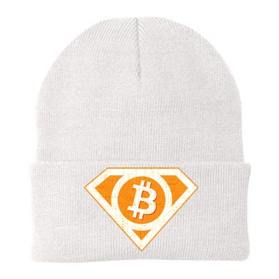 Super Bitcoin Hero Logo Knit Cap Winter Beanie