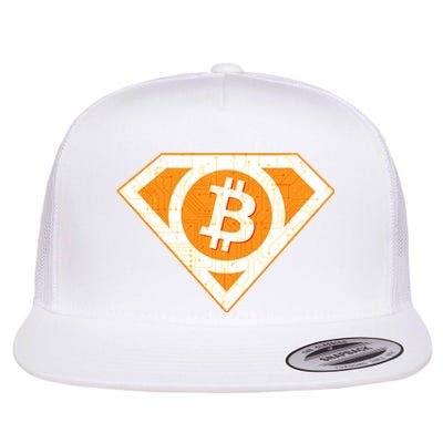 Super Bitcoin Hero Logo Flat Bill Trucker Hat