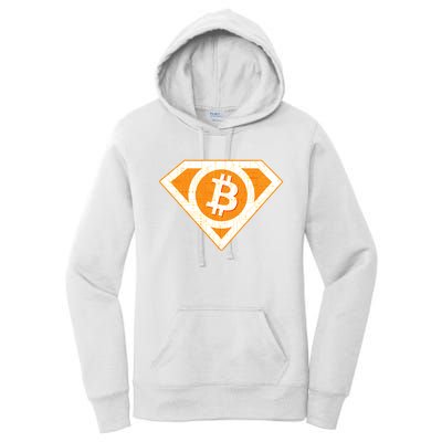 Super Bitcoin Hero Logo Women's Pullover Hoodie